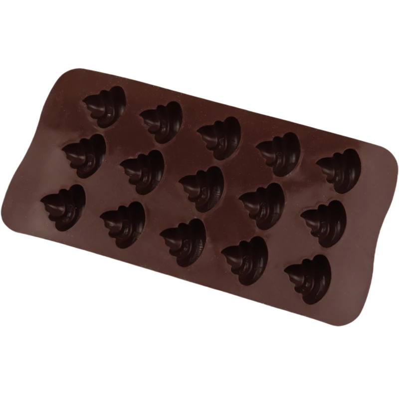 1219 hot sell spoof shit excrement shape silicone chocolate mold with 15 hole cake mold reusable home baker ICe tray resin