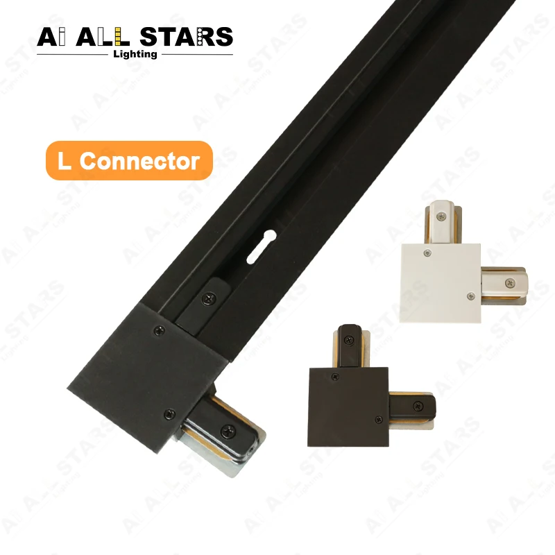 Aluminum Recessed Ceiling Mount 1 Circuits 2 Wires Linear LED Track Light Rail System Black White Track Light Rail