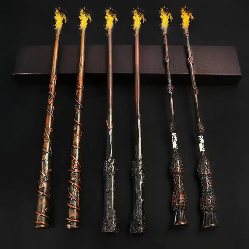 Novelty Wholesale Cosplay Halloween Harry Potter Magic Wand Fire Shooter with Fireball Spray Effect