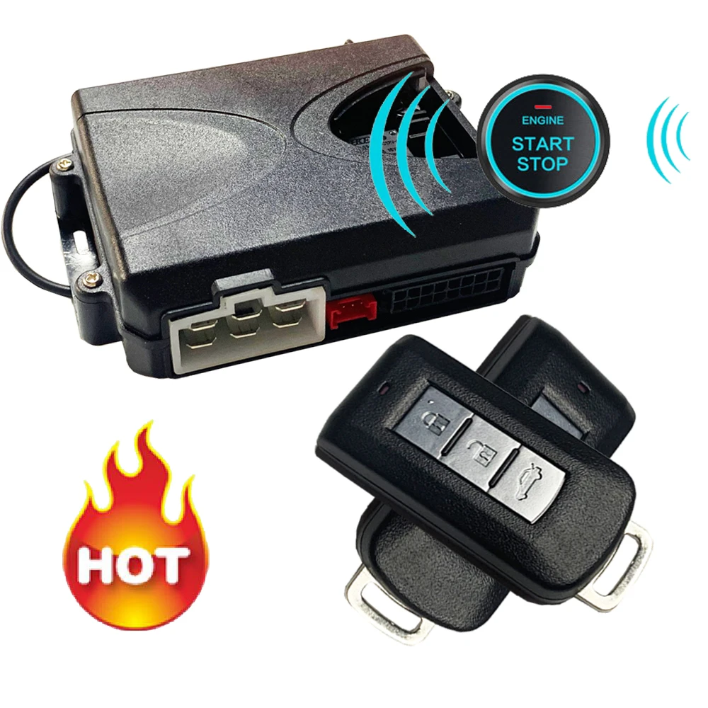 Перевозка груза падения KOL кардот Смарт Пассивный Автозапуск дистанционного запуска двигателя пуш-ап кнопка старт/стоп Alarma De Carro автосигнализации