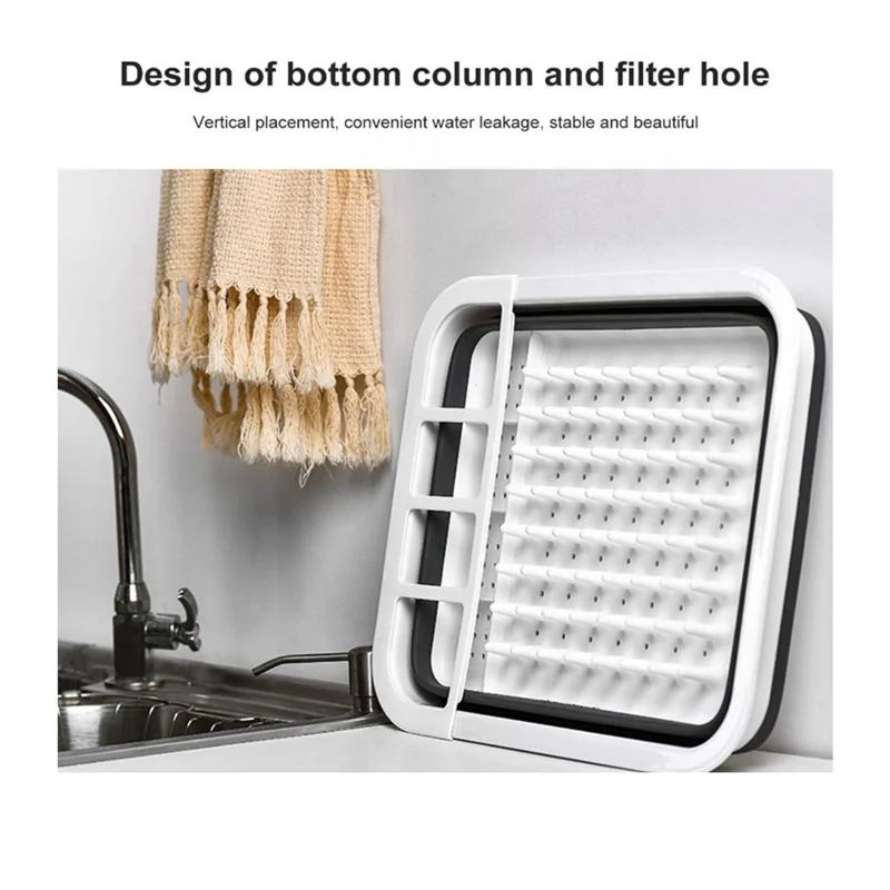 Kitchen storage  collapsible dish drying rack eco-friendly plastic drying storage rack portable dish drainer for kitchen