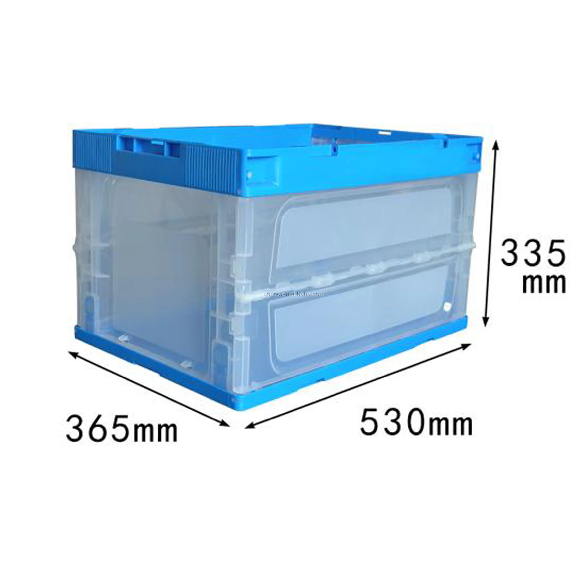 Full new PP materials  Foldable plastic storage box,transparent folding plastic box with lid