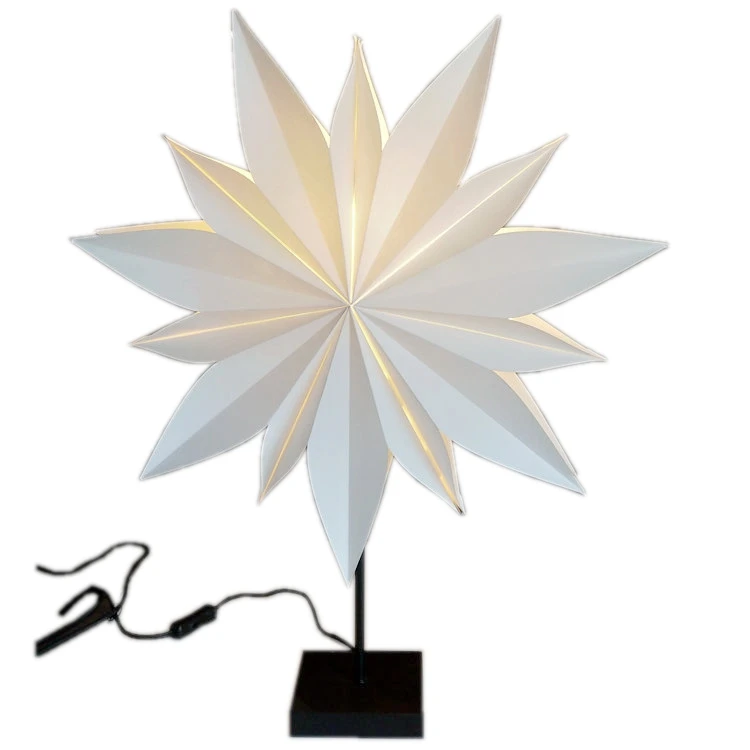 Fashion Handmade Folding Paper Star Light Shade For Table Lamp