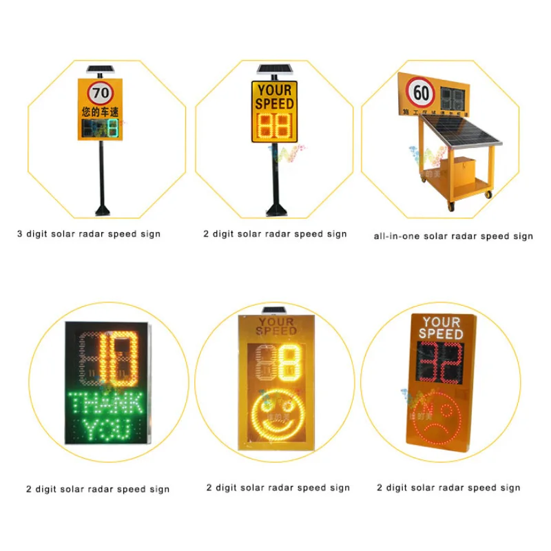 Roadway Safety Curve Warning Equipment Radar Speed Display Traffic Sign