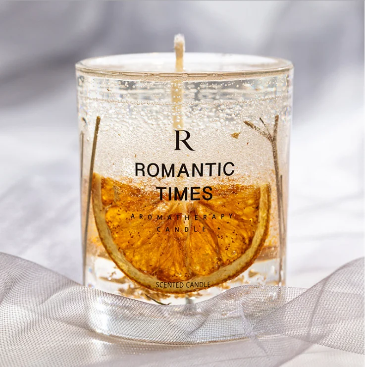 DRIED FLOWERS Wholesale 100% natural soy scented candle in glass candle jar with lid