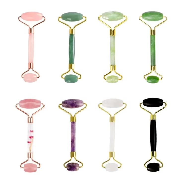 Latest facial powder crystal jade scraping board and powder crystal thumb jade scraping massager