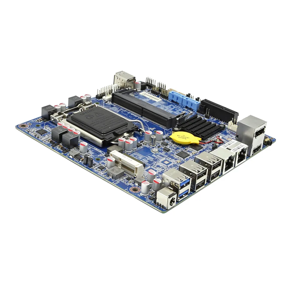 Intel H310 Chipset 9th 8th Gen CPU LGA 1151 V2 Mini ITX Motherboard With Dual Ethernet DDR4 M.2 Slots