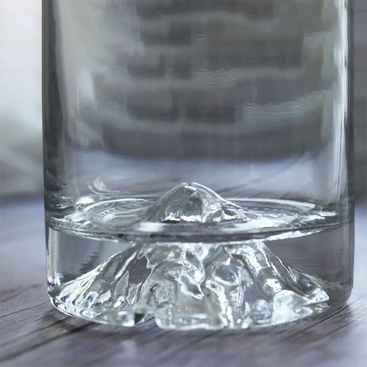 Round Clear 750 ml Empty vodka whiskey glass rum bottle for liquor