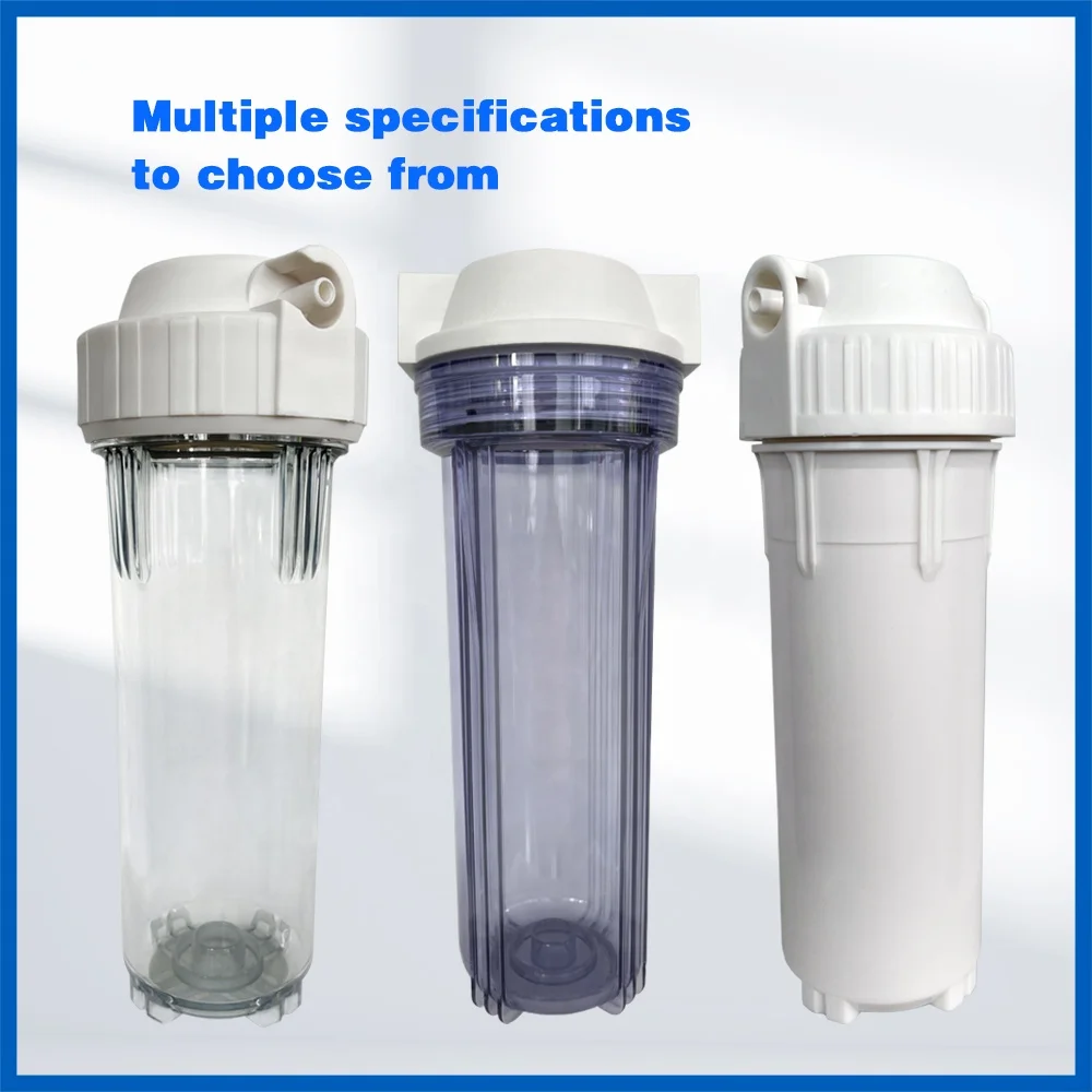 reverse osmosis water filter outer shell  leading end 10inch blue/  translucence /water filter housing