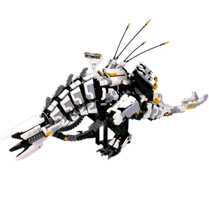 liangjun--MOC MOC-15474 Horizon 5 Zero Dawn Thunder Teeth Diamond Small Particle Assembly Insert Block Toy Decoration Gift