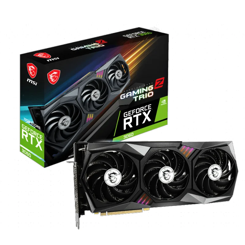 MSI RTX 3060 GAMING Z TRIO 12G GDDR6 Вентилятор Видеокарта компьютерная графическая карта для настольного компьютера