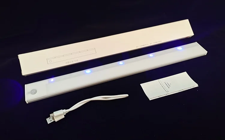  New USB Rechargeable Magnetic Portable UVC LED Germicidal Strip Night Light with PIR Motion