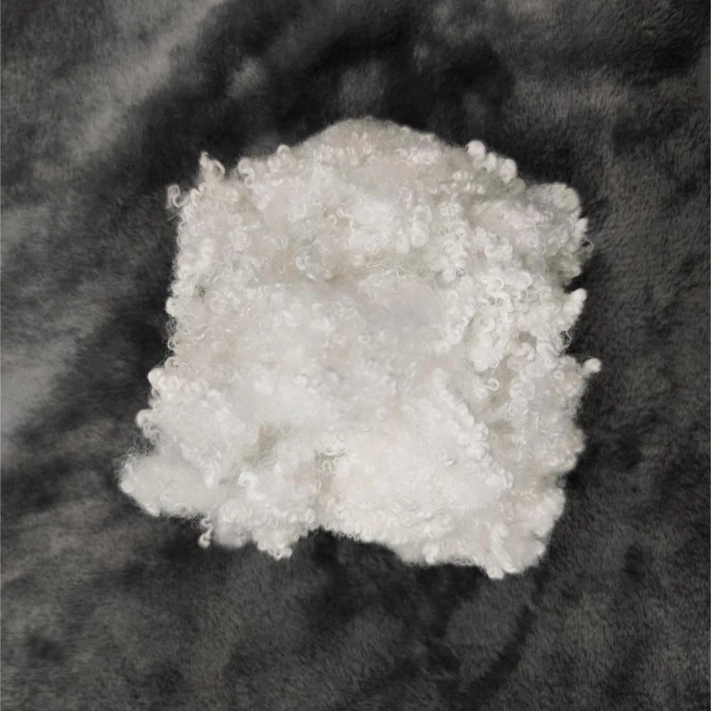 Virgin 3D*64mm Hollow Conjugated Siliconized Polyester Staple Fiber for filling Polyester Fiber Manufacturers and Suppliers