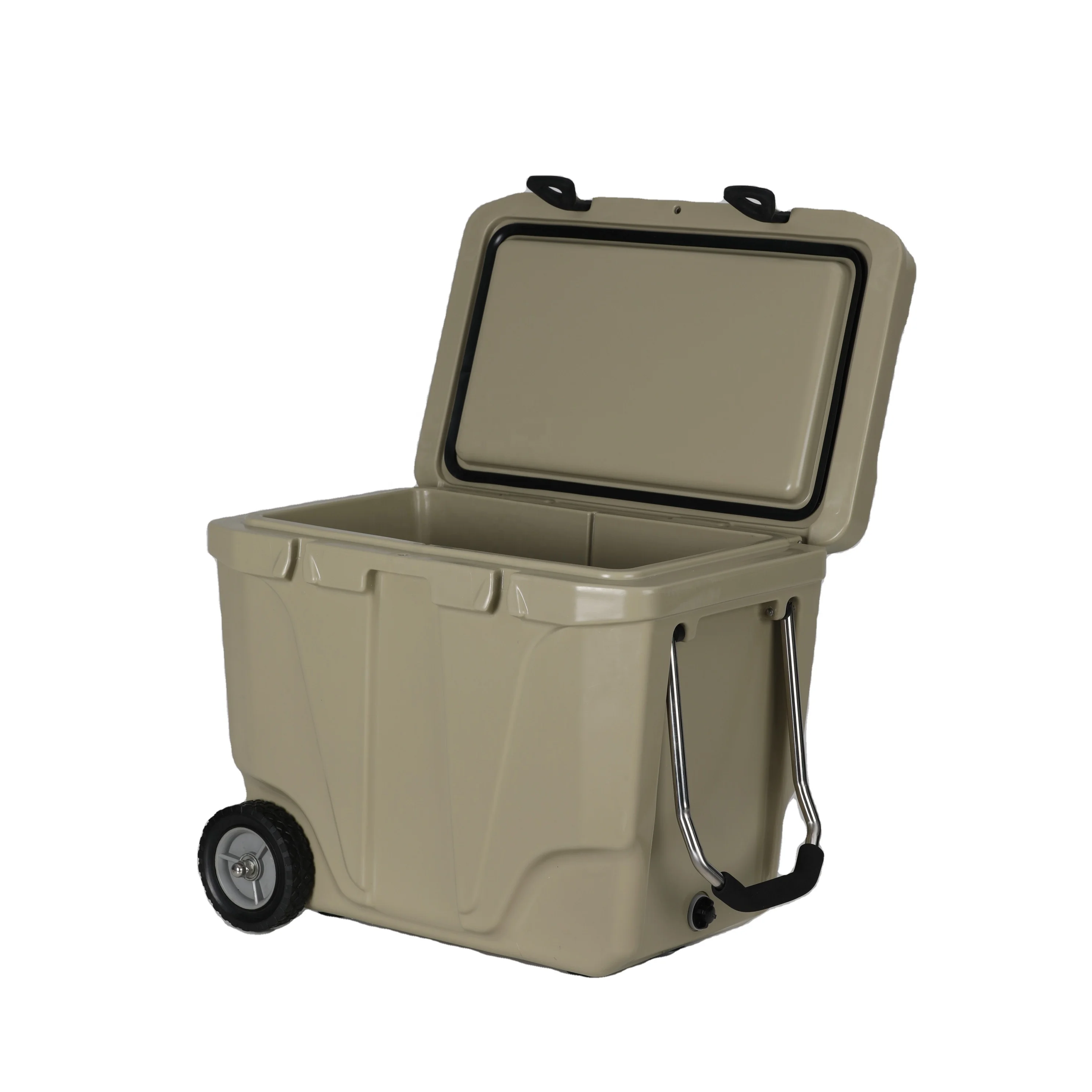 
55Quart Cool Box Rolling Cooler with Removable Wheels 