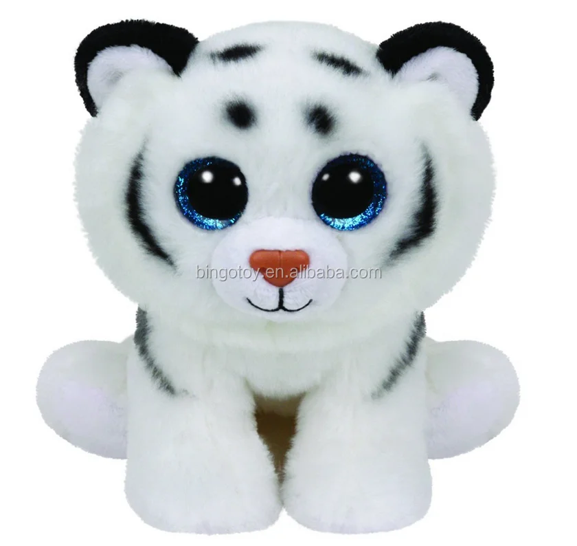 Mini white big eye plush tiger lovely plush stuffed toy wholesale toys for kids