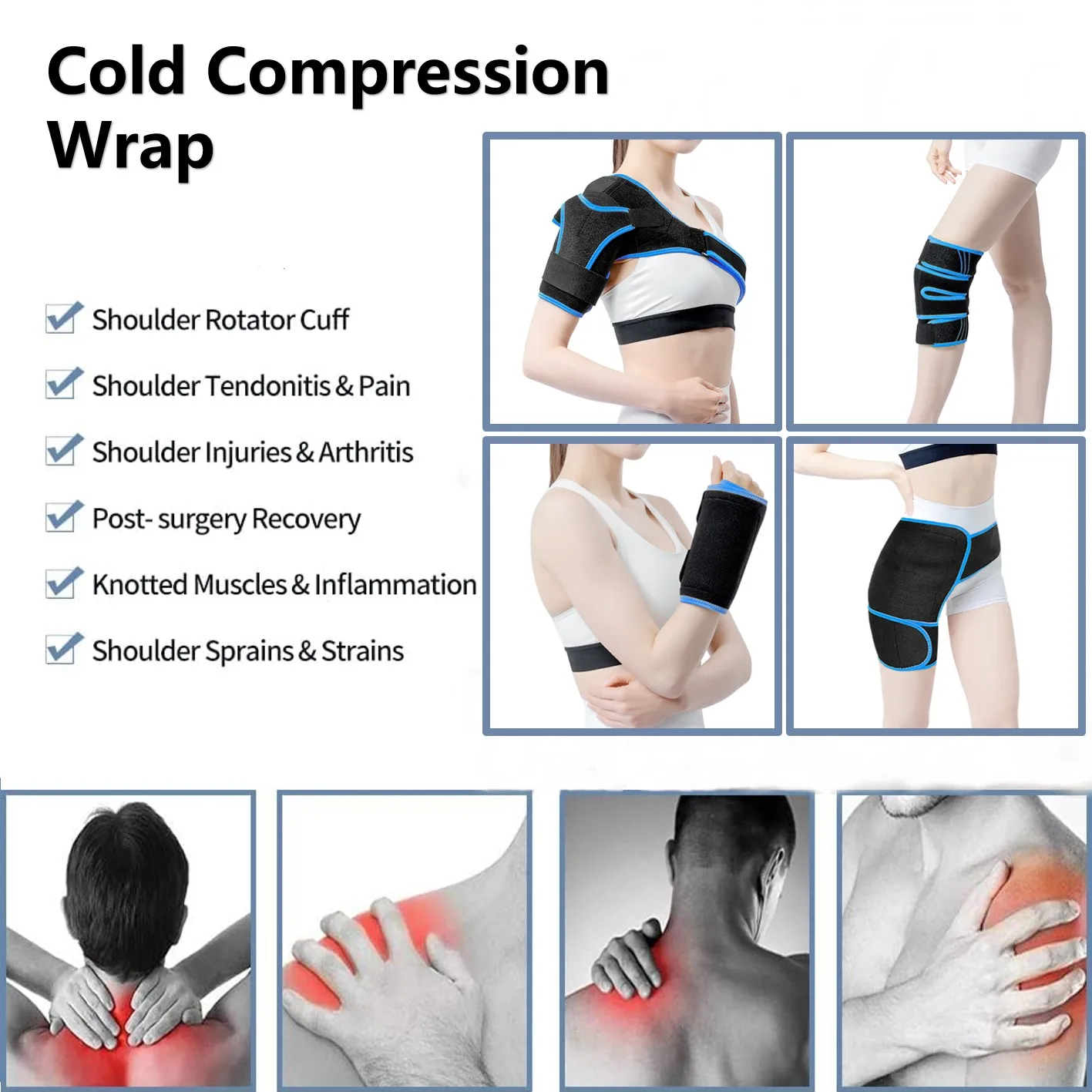 Headache Pain Relief Cold Compression Migraine Relief Cap Gel Cold Pack Head Brace Support  Ice Wrap