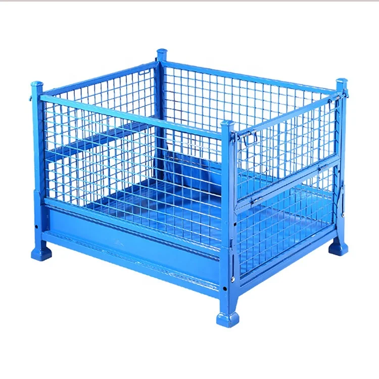 Heavy Duty Demountable Collapsible Rigid Metal Bulk Wire Mesh Storage Stacking Cage Containers
