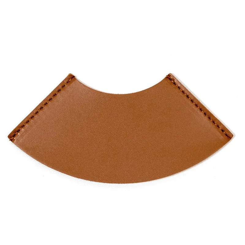 Mini Portable Fan Shaped Semicircle PU Leather Bookmark Label Book Corner Protective for Men Women Book Lover Gifts for Reader