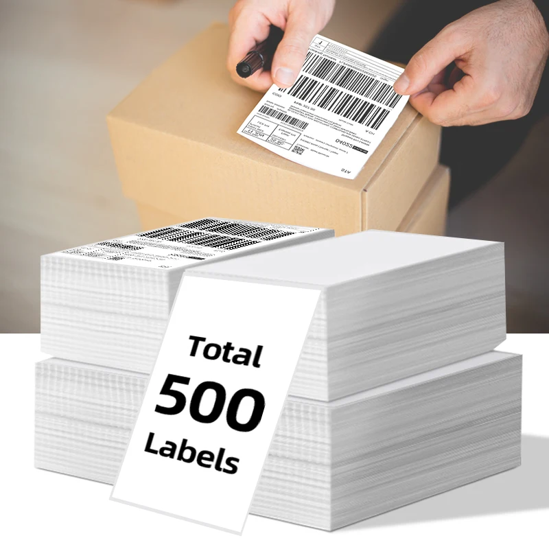 Adhesive Printer Paper 4*6 Fan Fold Direct Address Shipping Thermal Label