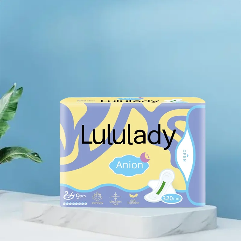 Free Sample Sanitary Pads Lady Organic Cotton Anion Ladies Sanitary Pads Napkins Russian