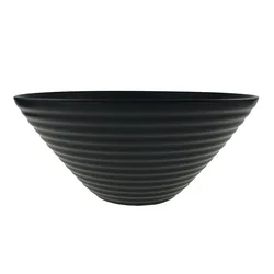 Udon Black Japanese 8 Inch Soup Bowl Ceramic Ramen Bowl Set With Spoon