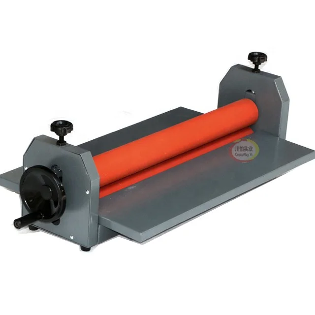 Manual Cold Laminator for PVC Advertising Shop 650mm 750mm Cartons Laminating Machines Textiles 25 Wire Mesh Laminating Machine