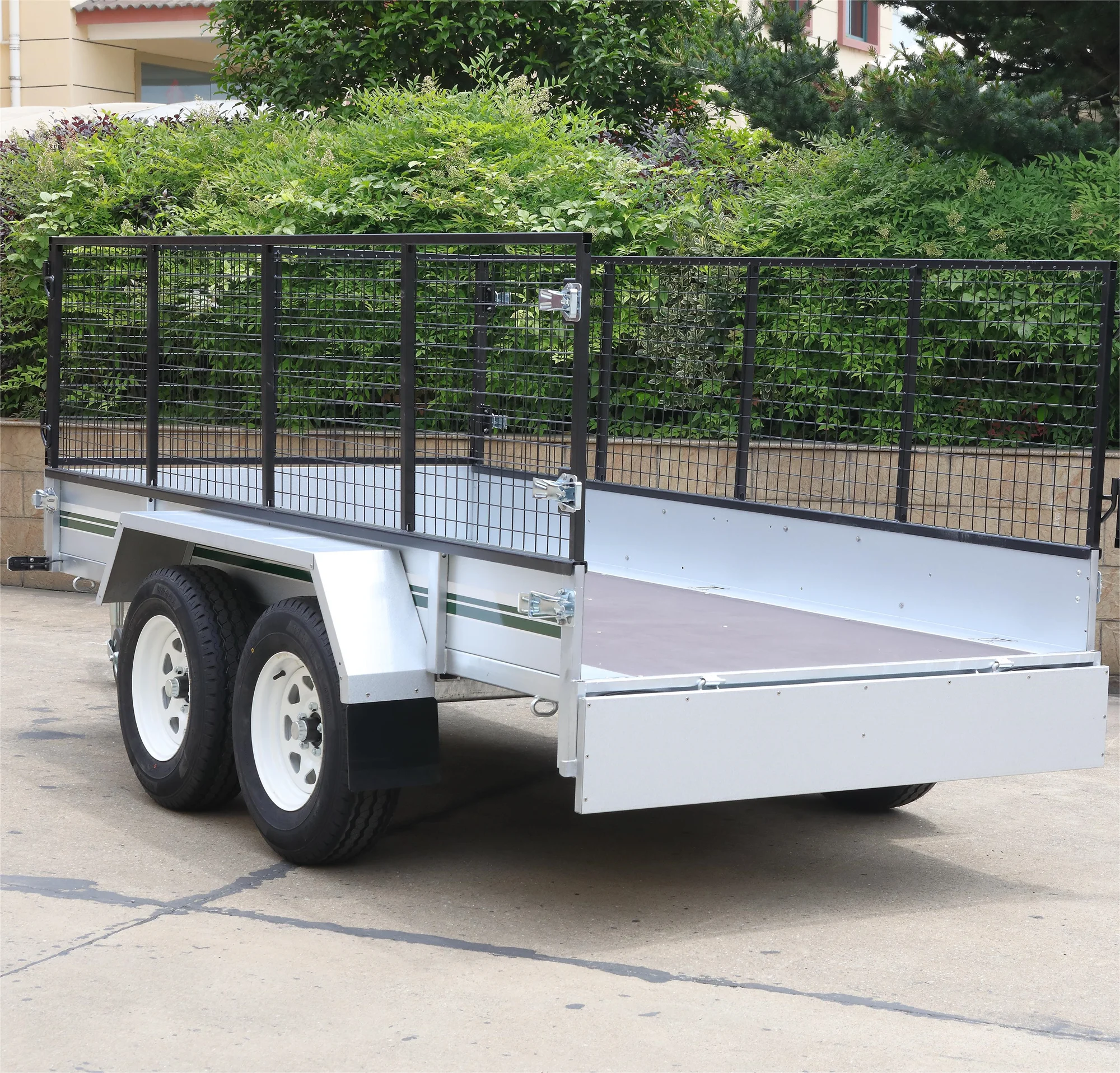 ATV Trailer with Removable Stake Sides and Ramp for Firewood