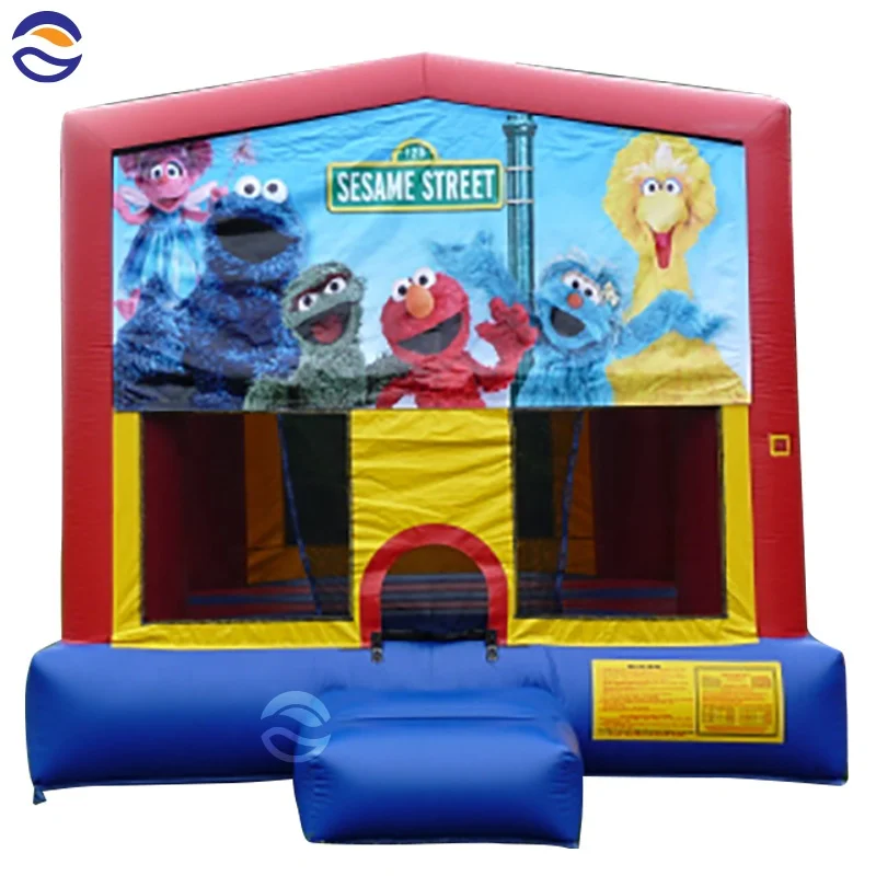 Sesame Street Kids Inflatable Trampoline Jumping Bounce House Combo