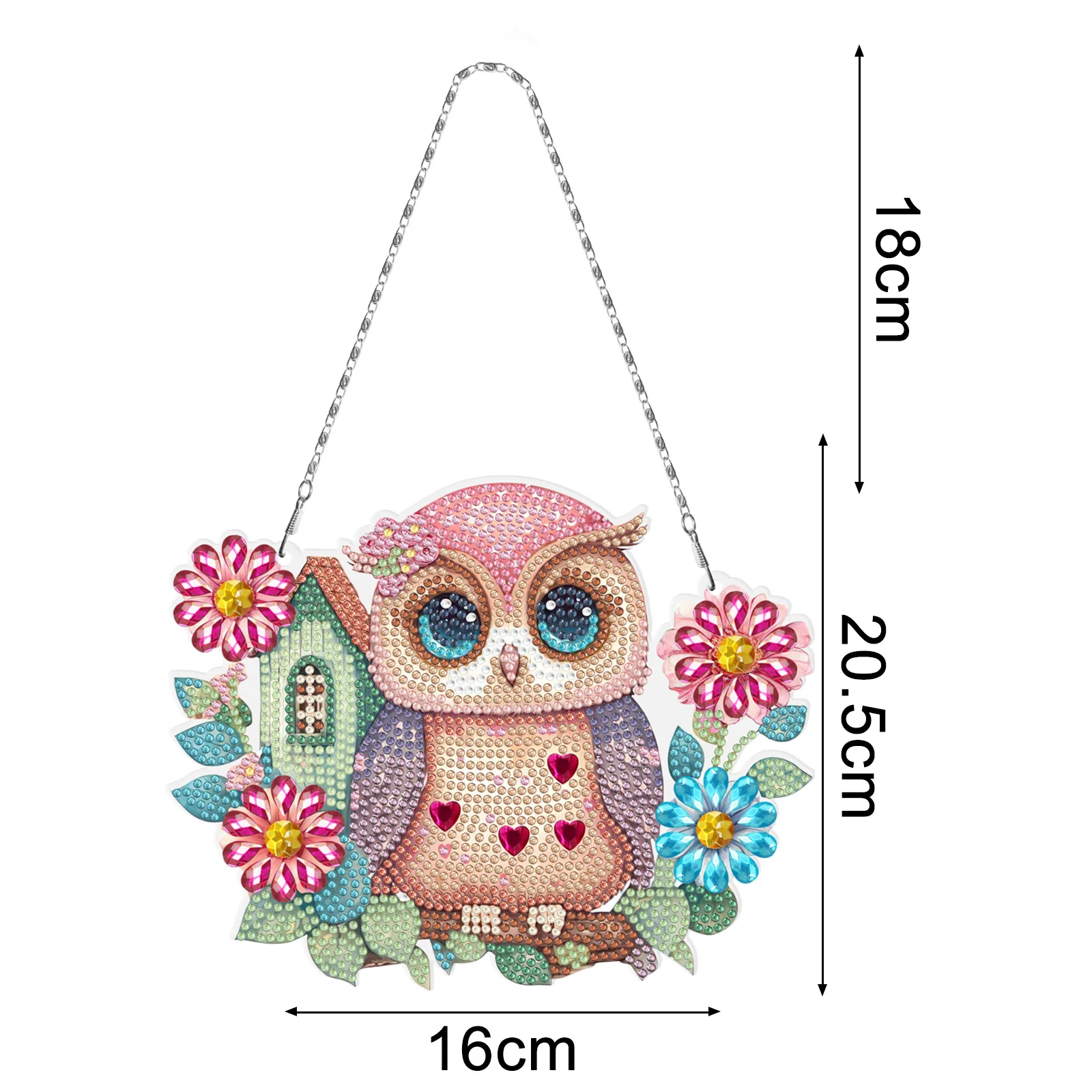 DIY 5D Flowers Cap Diamond Painting Kits Hanging Sign,Diamond Art Suncatcher Window Hanging Ornament Window Pendants