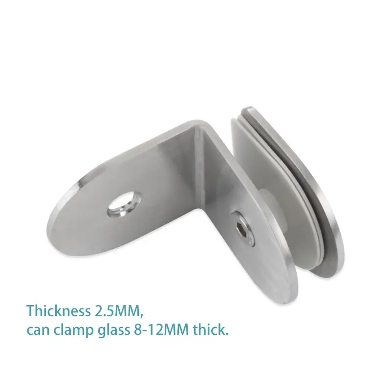 Stainless Steel Glass Clamp Fixed 0/90/ 180 Degree Fish Mouth Bracket Guardrail Accessories Stair Handrail Furniture Hardware