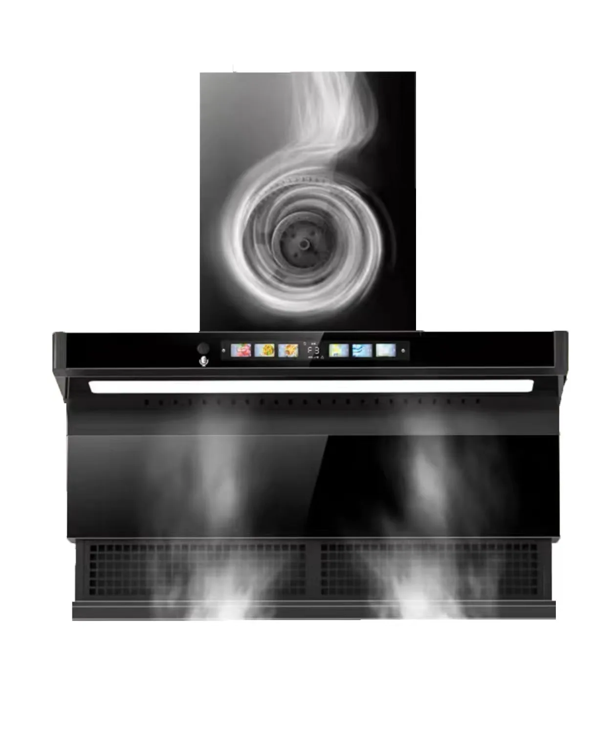 Home Appliance Kitchen Large Suction Top Side Double Suction Range Hood 7-shaped Can Be Customized