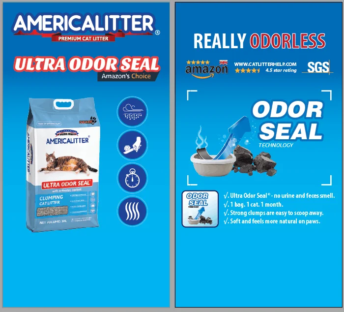 Hot Seller Bentonite Cat Litter America Litter Ultra Odor Seal Arena Para Gatos Bentonite Cat Litter