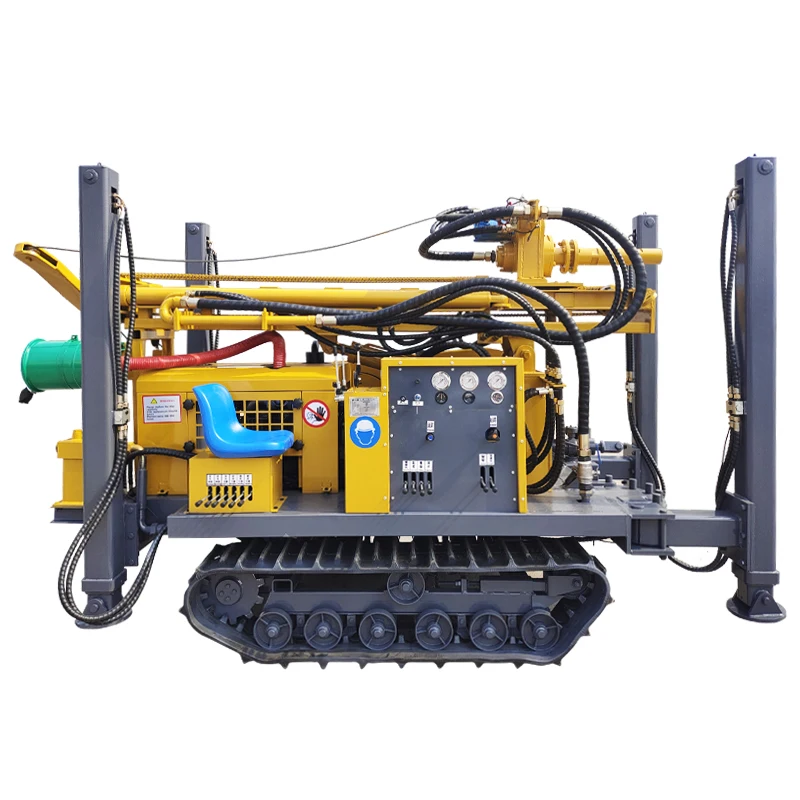 200m 300mdeep well drilling machine pneumatic DTH crawler drilling rig for water well