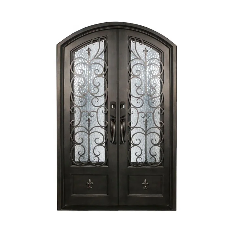 Entry Doors Wrought Container Design Closet 3 Cnc Aluminum Rough Shanghai 42X96 in Algeria Forged Decoration Swing Iron Door