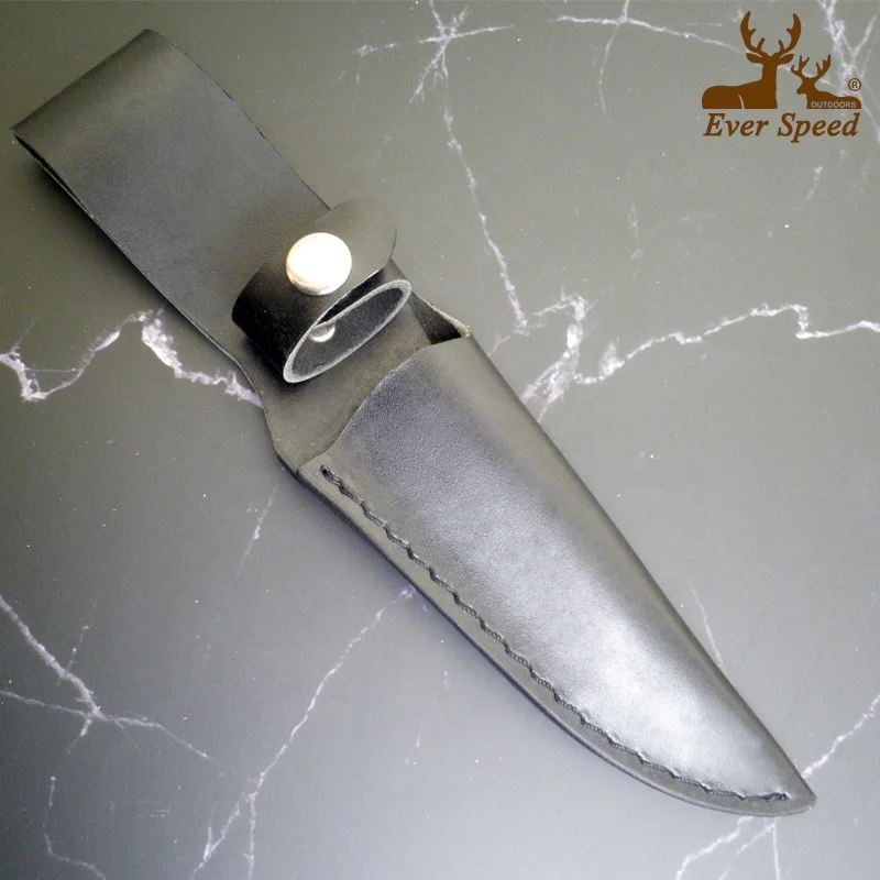 2022 Fashion design genuine leather sheath hunting knife