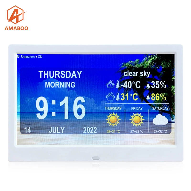 10 inch wifi digital clock weather With Medication Reminder Digital Calendar wall clocks For Dementia