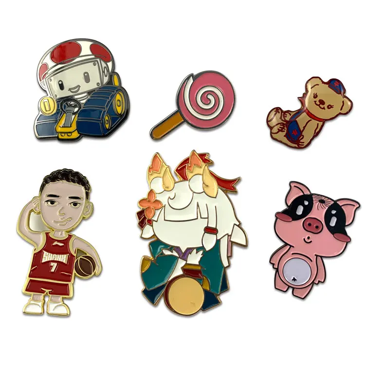 Custom Enamel Pin Badge Different Shape 3D Metal Button Badge With Own Logo