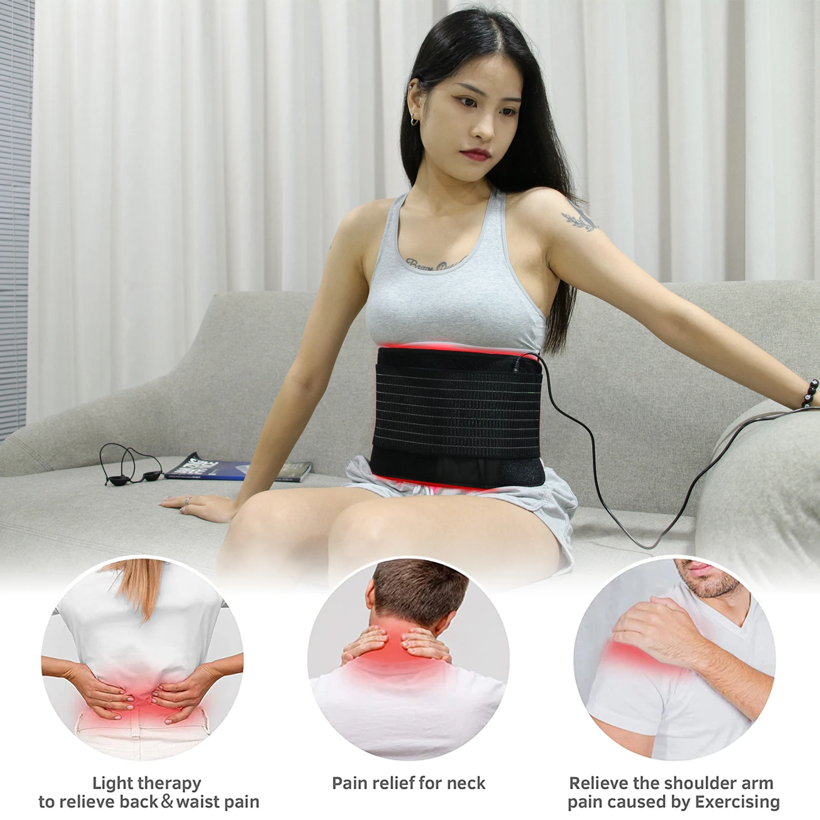 home use slimming laser led weight loss fat wrap 660nm 850nm infrared red light therapy belt