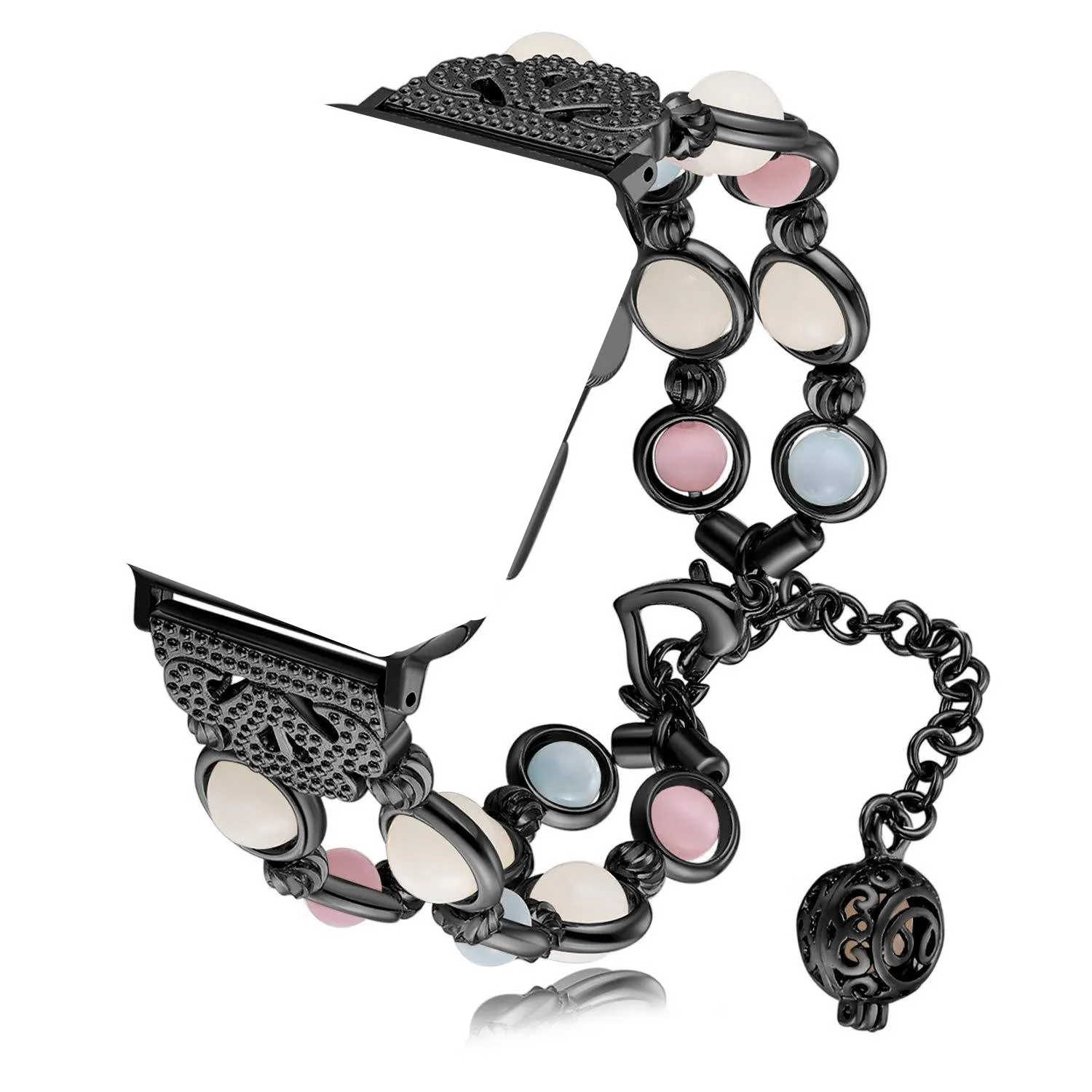 Handmade Luxury Luminous Charms Pearl Bracelet Women Gems Stones Smart Watch Band Straps For Smart Watch Bands 9 49mm