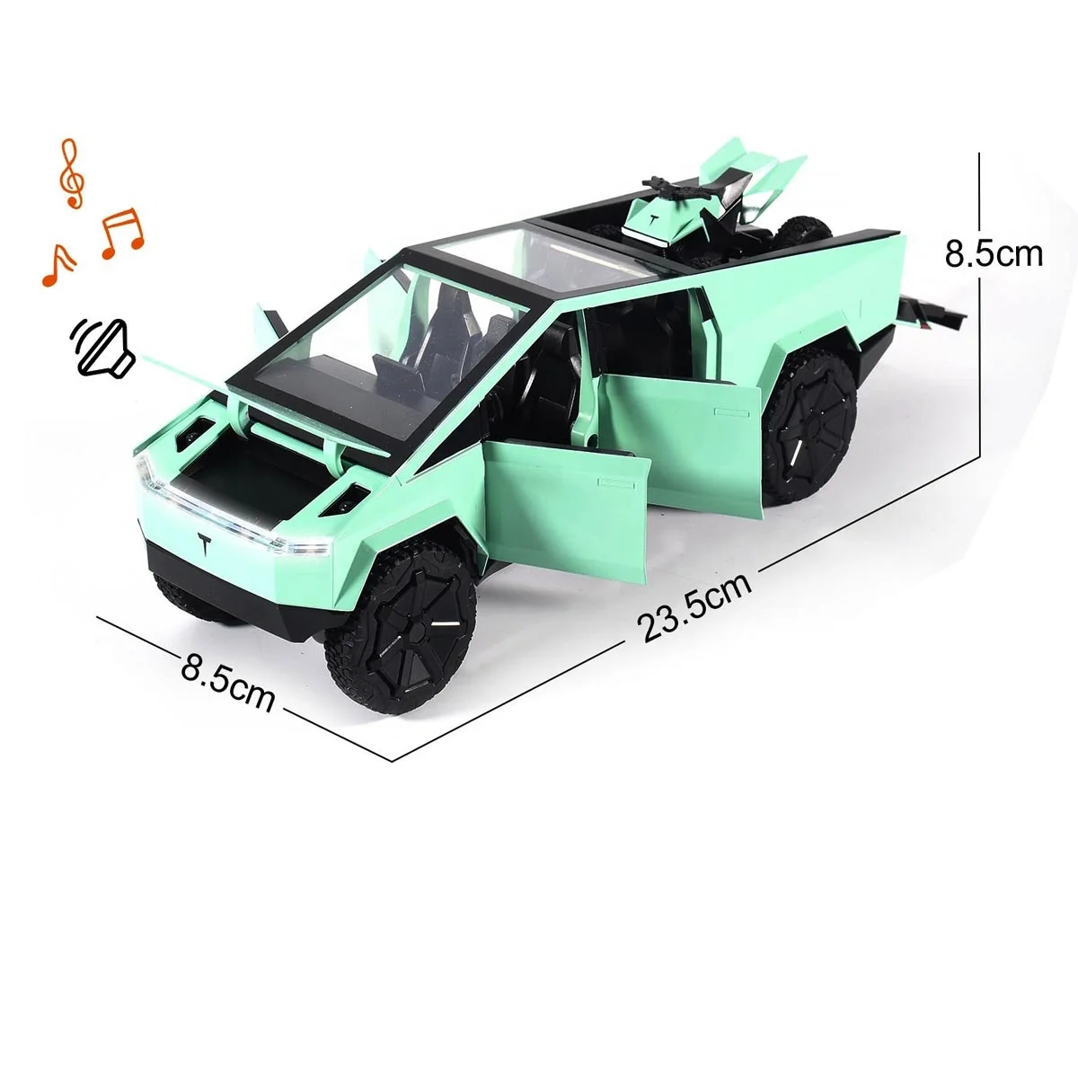 NEW 1:24 TESLA  Die Cast Model Car with Door Opening Engine Hood & Trunk Opening,Pull Back Alloy Toy Car With Lights and Sounds