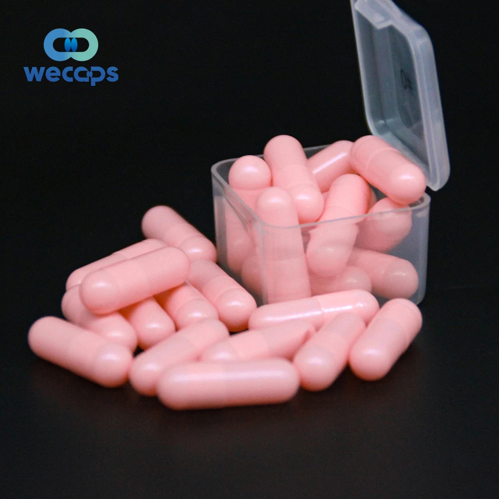 Wecaps Empty Capsules Size Zero Veget Capsul Size 0 Pink Pullulan Vegetable Capsule Shell