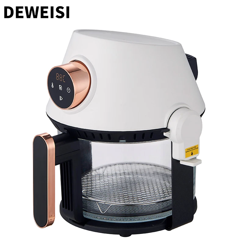 DEWEISI 3in1 stainless steel air fryer multifunctional nonstick knob to set the temperature, automatic shutdown