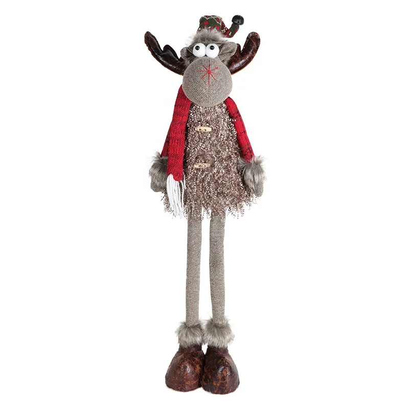 Christmas Figurines Plush Standing Doll Swing Dancing Christmas Holiday Reindeer