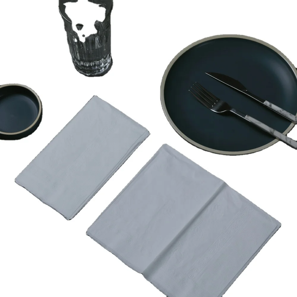 Factory Price 17inch x17inch 2ply 15gsm  1/8 fold  white virgin pulp restaurant dinner napkins