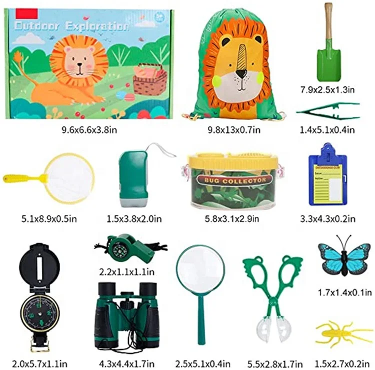 27 pcs Outdoor Exploration Set - Perfect 3-12 Year Old boy Toys and Girl Toys - Kids Adventure Pack Best Educational Toy
