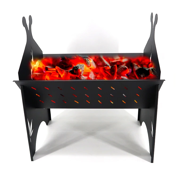 Small size folding fire pit steel made firewood brazier outdoor Foldable fire pit HR-HK-009
