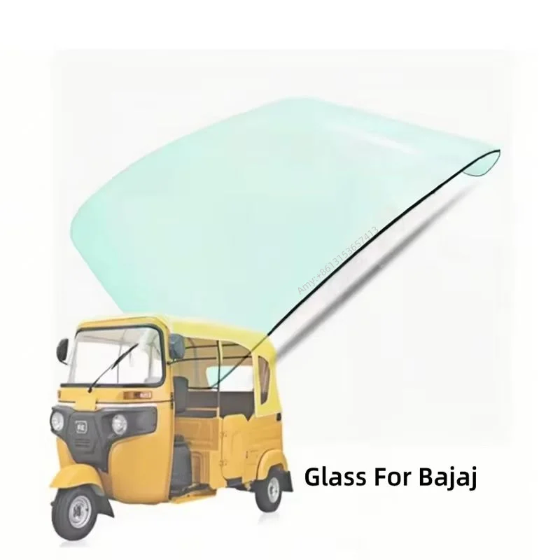 Piaggio Ape City Bajaj Tvs King Windscreen - Front Windshield Glass for Bajaj RE 205/225 Tricycle Laminated 2.2+2.2mm Thickness