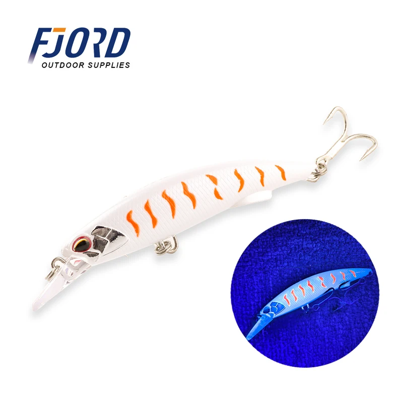 FJORD High Quality 90mm 50g Heavy sinking minnow lure Saltwater Lures with UV Light Fishing Minnow