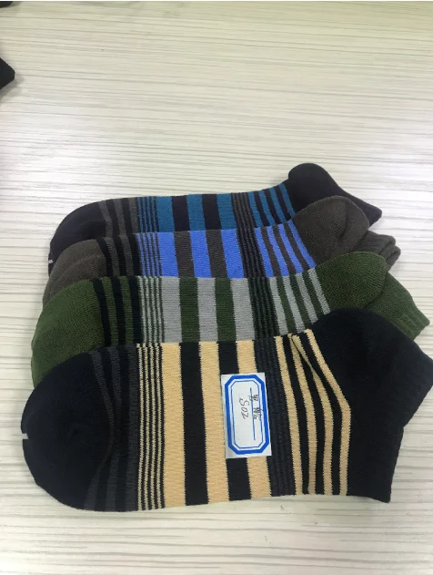 
Summer Cotton Short Socks Fashion Breathable Man Stripe Boat Socks Comfortable Casual Socks 