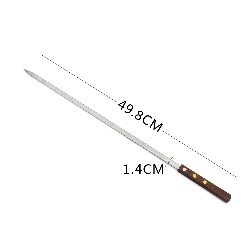 Stainless Steel BBQ Tool Set Easy Cleaning Reusable Skewers for Grilling Barbecue Skewers for Cooking